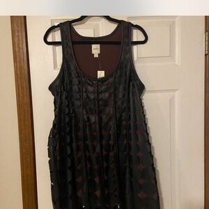 Maeve Black Textured Sleeveless Top